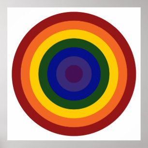 Regenbogen-Bullseye Poster
