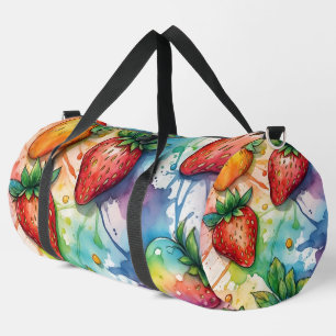 Regenbogen Bunte Erdbeeren Erdbeere Duffle Bag