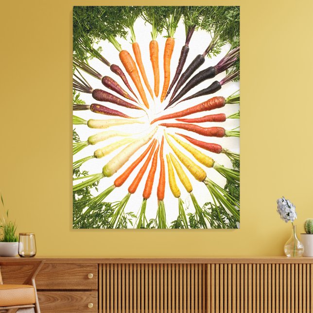 Regenbogen Bunte Karotten Leinwand (Insitu (Wohnzimmer))