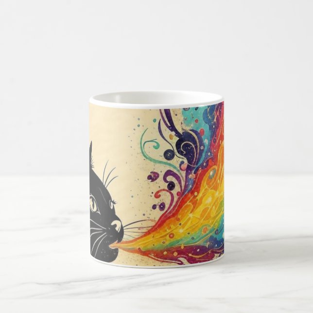 Regenbogen-Burst-Tasse Kaffeetasse (Mittel)