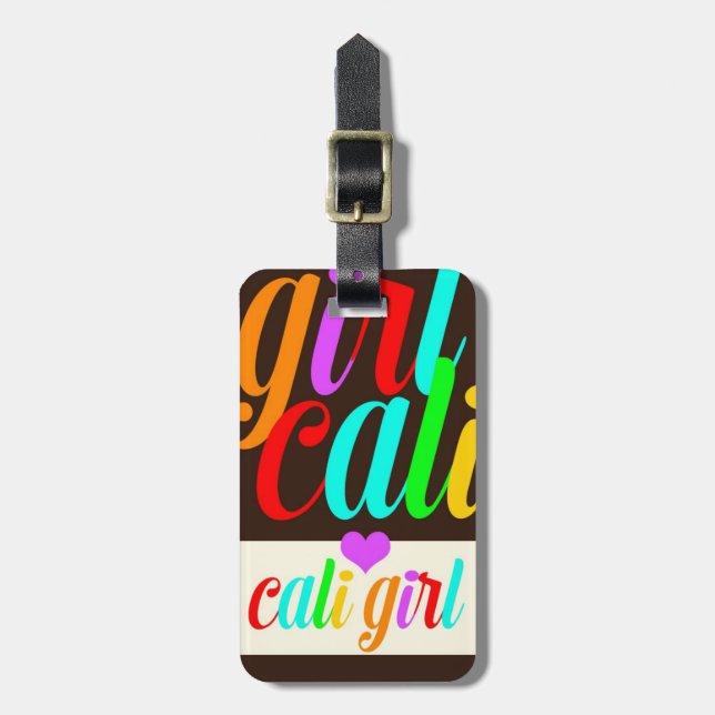 Regenbogen Cali Mädchen-Gepäckanhänger Gepäckanhänger (Vorderseite vertikal)