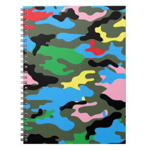 Regenbogen-Camouflage Notizblock