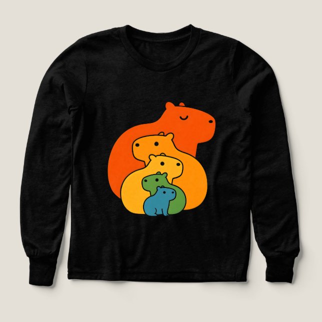 Regenbogen-Capybaras (Design Vorderseite)