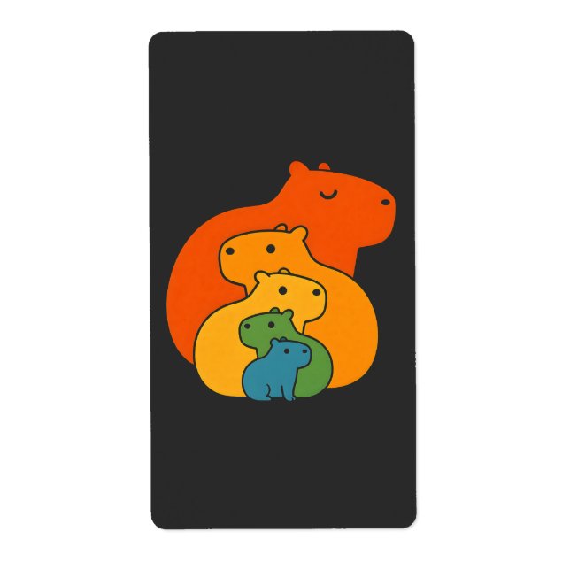 Regenbogen-Capybaras (Vorne)