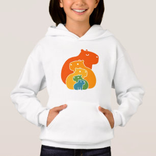 Regenbogen-Capybaras Hoodie