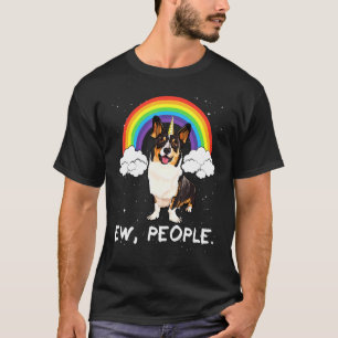 Regenbogen Cardigan Welsh Corgi Ew Leute Einhorn H T-Shirt
