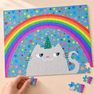 Regenbogen-Caticorn-Katze Puzzle