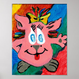 Regenbogen-Charakterposter-Papier (Halbglanz Poster
