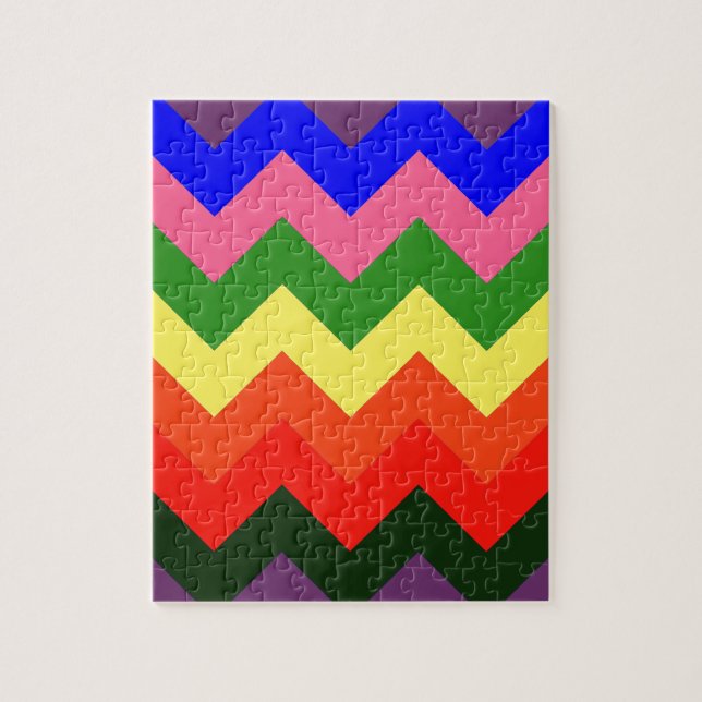 Regenbogen-Chevron Puzzle (Vertikal)