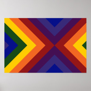 Regenbogen-Chevrons Poster
