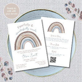 Regenbogen-Christliche-Baby-Shower-Einladung Allin Einladung