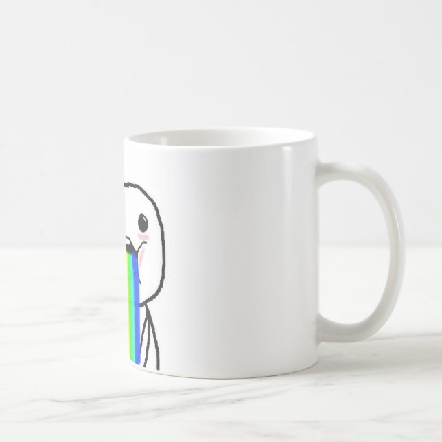 Regenbogen-Computer-Gesichts-Typ Kaffeetasse (Rechts)