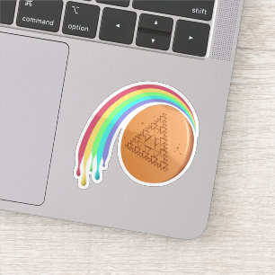 Regenbogen-Dalgona-Süßigkeiten-Aufkleber Aufkleber