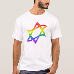 Regenbogen-Davidsstern T-Shirt
