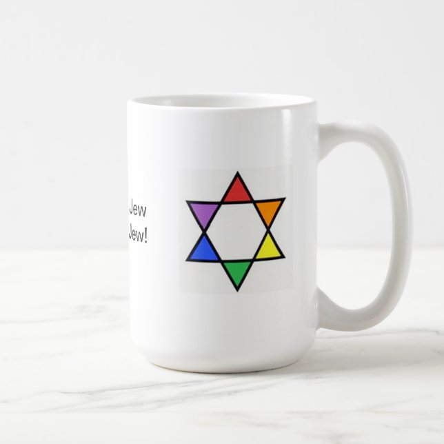 Regenbogen-Davidsstern Tasse (Rechts)
