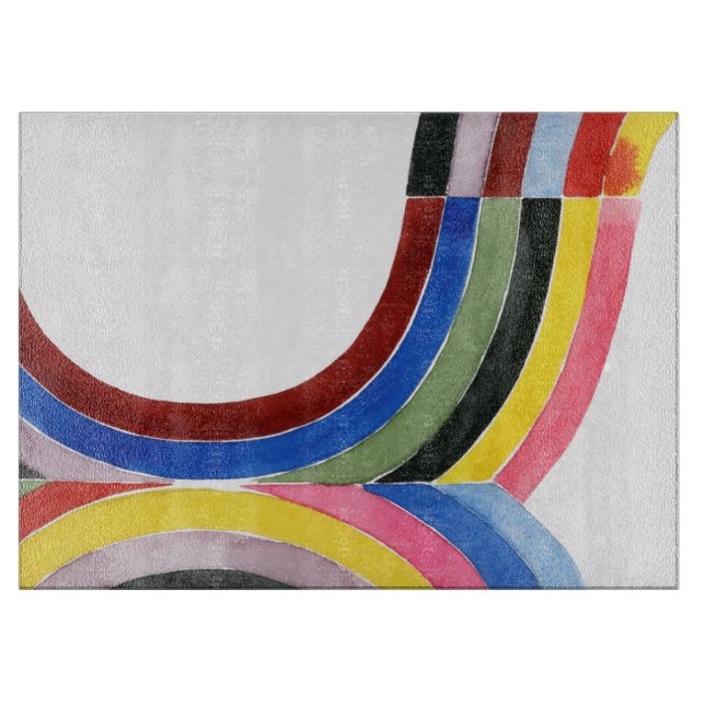 Regenbogen, dekonstruiert - Vertikal Schneidebrett (Vorderseite)