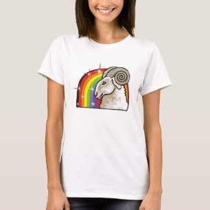 Regenbogen der 1980er mit Aries Ram T-Shirt