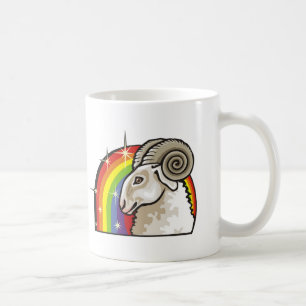 Regenbogen der 1980er mit Aries Ram Tasse