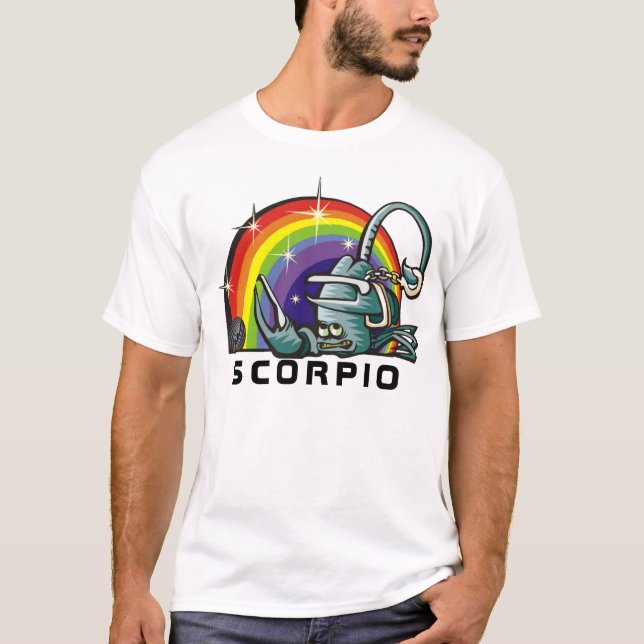 Regenbogen der 1980er mit Scorpio-Skorpion T-Shirt (Vorderseite)