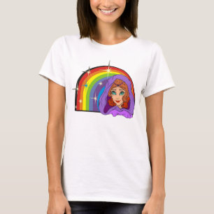 Regenbogen der 1980er mit Virgo T-Shirt