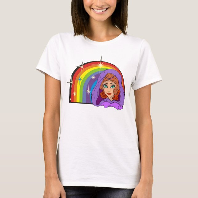 Regenbogen der 1980er mit Virgo T-Shirt (Vorderseite)