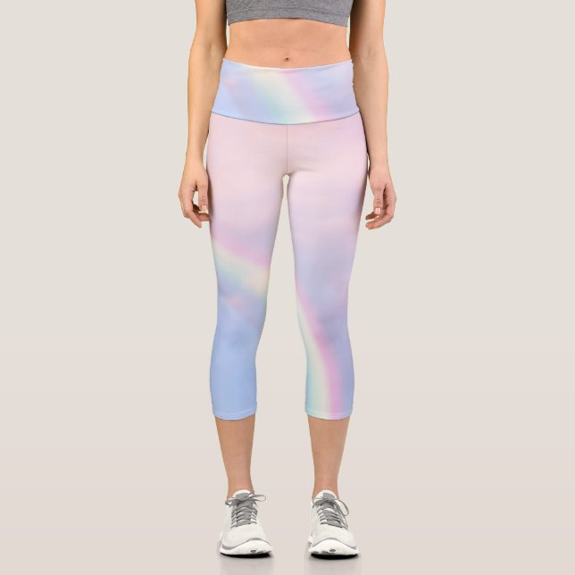 Regenbogen der Hoffnung - pastellfarben, Capri Leggings (Vorderseite)