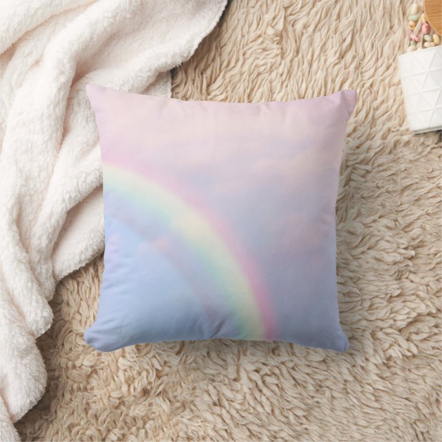 Regenbogen der Hoffnung - pastellfarben, Kissen (Decke)