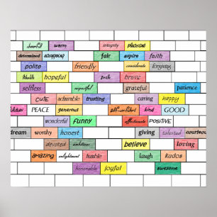 Regenbogen der Inspiration Graffiti Print Poster