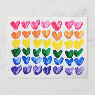 Regenbogen der Liebe - Spaß - Farbenfrohe, handgem Postkarte