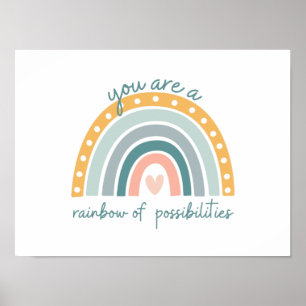 Regenbogen der Möglichkeiten - Pastel Positive Vib Poster