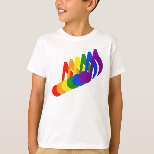 Regenbogen der musikalischen Anmerkungen T-Shirt