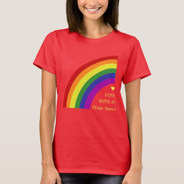 Regenbogen der Pride-Flagge T-Shirt (Vorderseite)
