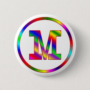 Regenbogen des Buchstabe-M Button