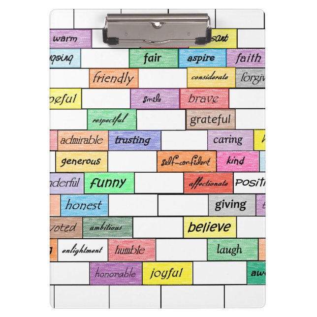 Regenbogen des inspirierend Graffiti-Klemmbrettes Klemmbrett (Vorderseite)