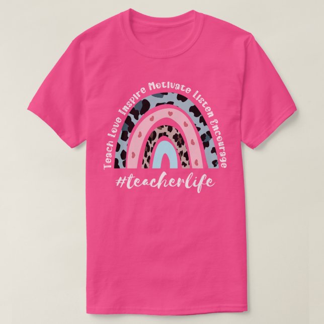 Regenbogen des Lehrers 13 T-Shirt (Design vorne)