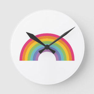 Regenbogen des Pride-Tages Runde Wanduhr