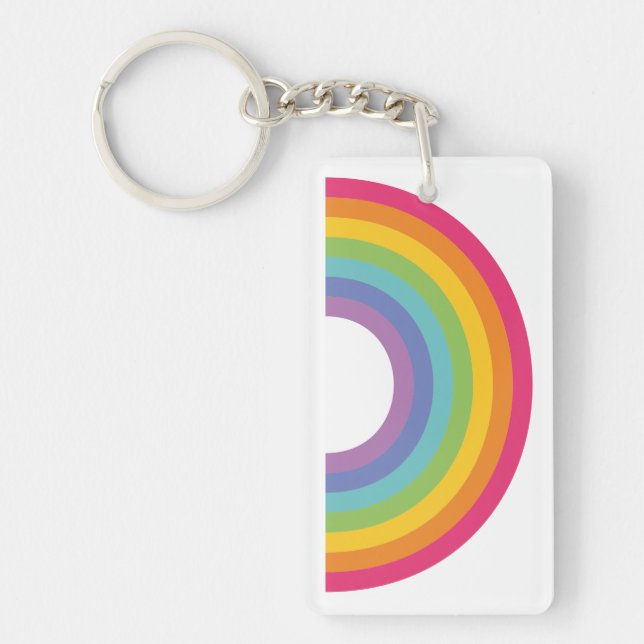 Regenbogen des Pride-Tages Schlüsselanhänger (Vorderseite)