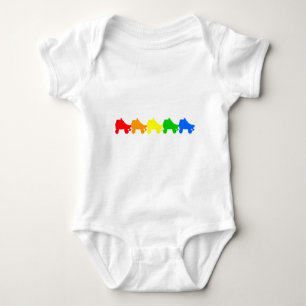 Regenbogen des Skate Baby Strampler