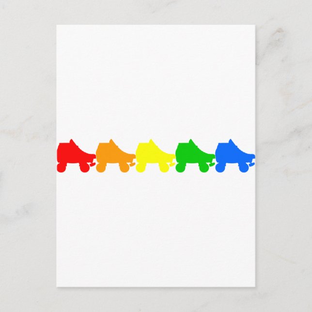 Regenbogen des Skate Postkarte (Vorderseite)