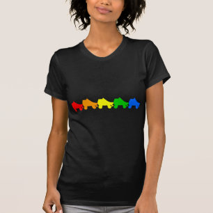 Regenbogen des Skate T-Shirt