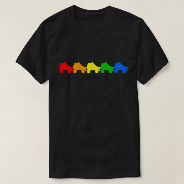 Regenbogen des Skate T-Shirt (Design vorne)