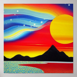 Regenbogen des Sonnenplakats Poster