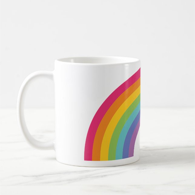 Regenbogen des Stolz-Tages Kaffeetasse (Links)