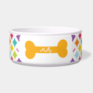 Regenbogen-Diamant-Druck personalisiert Napf
