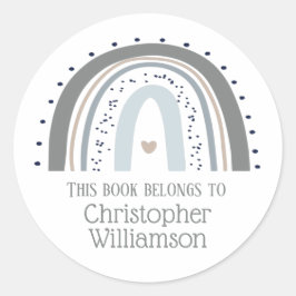 Regenbogen dieses Buches gehört zu Buchzeichen Runder Aufkleber