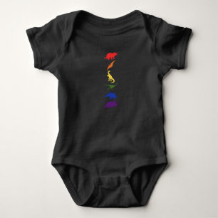 Regenbogen-Dinosaurier Baby Strampler