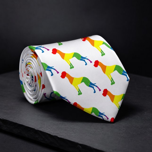 Regenbogen-Dogge-Muster-Halstuch Krawatte (Von Creator hochgeladen)