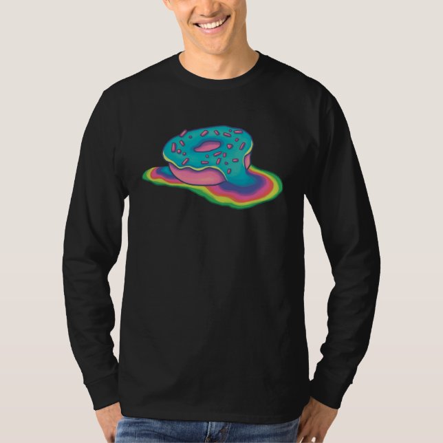 Regenbogen-Donut mit Pastellkreide T-Shirt (Vorderseite)