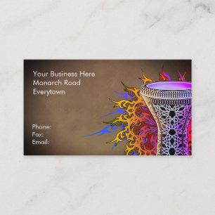 Regenbogen Doumbek Visitenkarten Visitenkarte