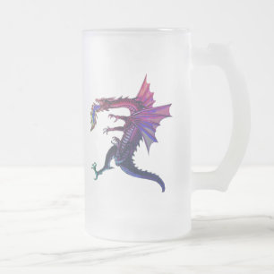 Regenbogen-Drache Mattglas Bierglas